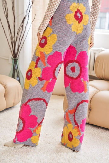 Davi & Dani Flower Printed Cozy Pants