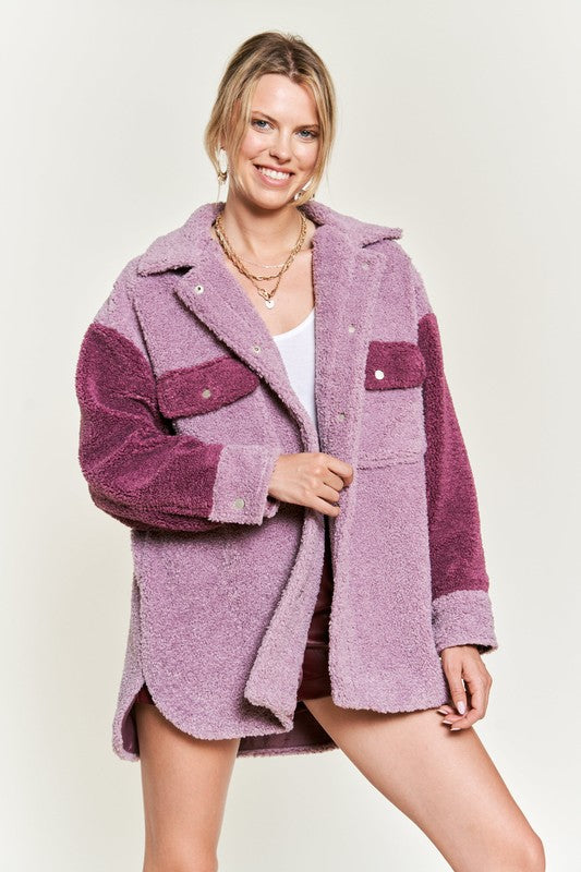 Jade by Jane Colorblock Sherpa Jacket