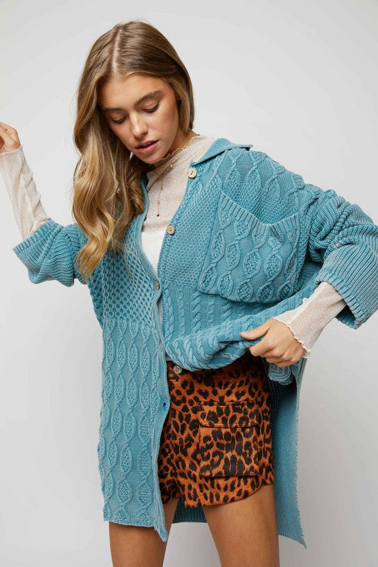 Davi & Dani Button Down Cardigan