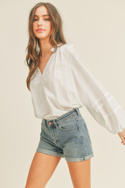 Lush Clothing Casual Button Top