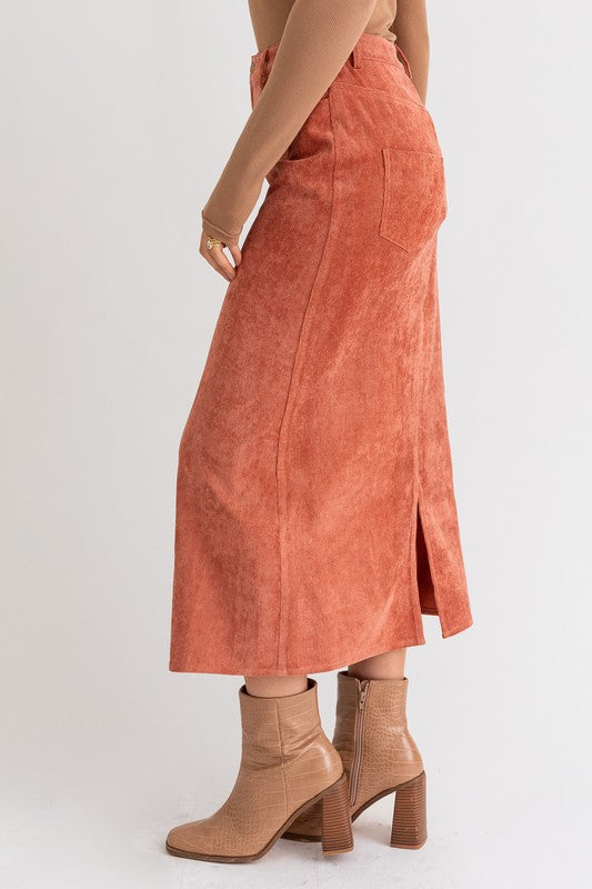 LE LIS Cord Maxi Skirt