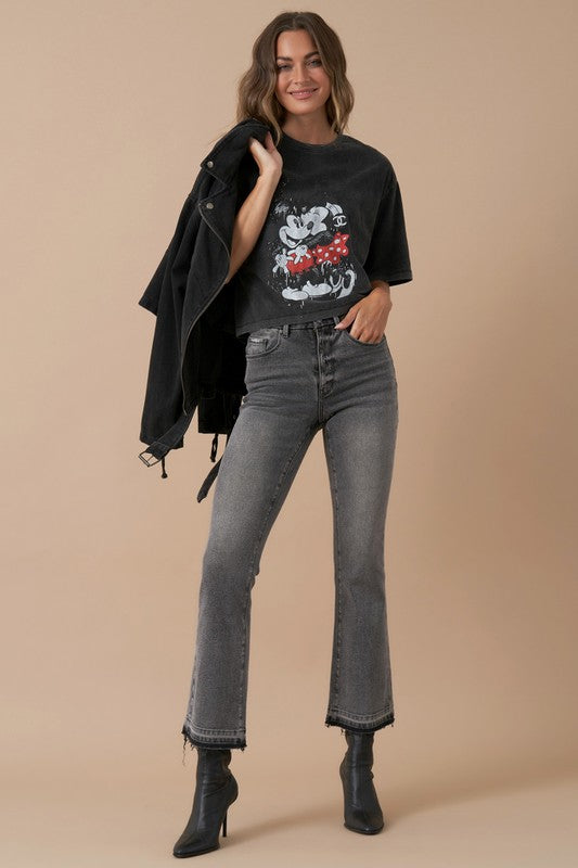 Insane Gene High Rise Crop Boot Denim Jeans