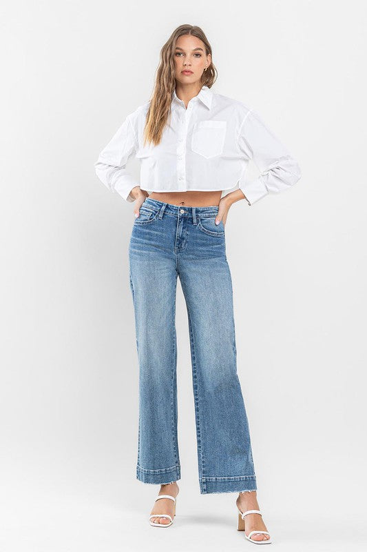 Flying Monkey High Rise Wide Leg Jeans