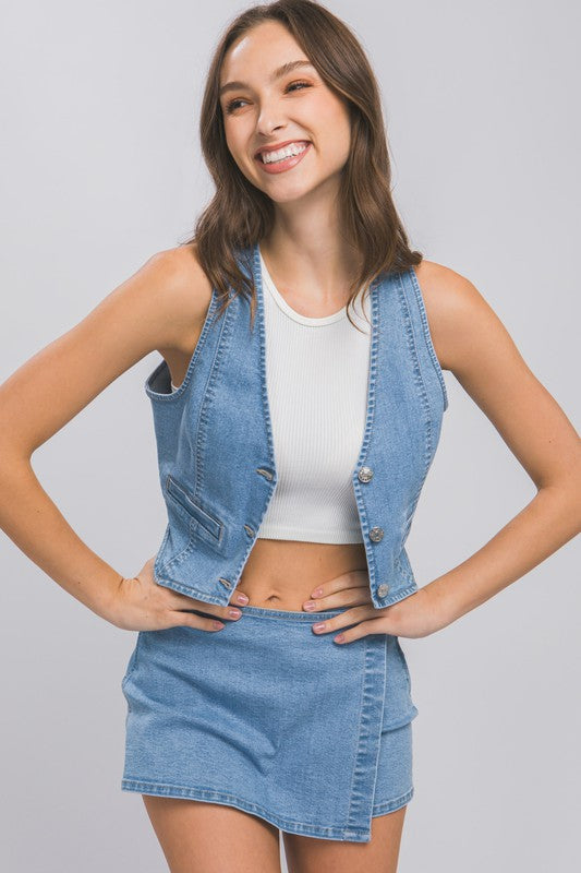 Love Tree Denim Vest