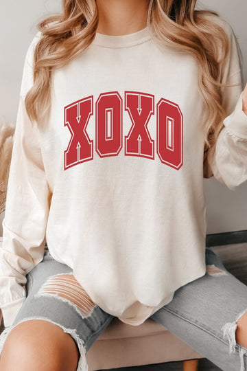 XOXO Valentine's Day Comfort Colors Long Sleeve