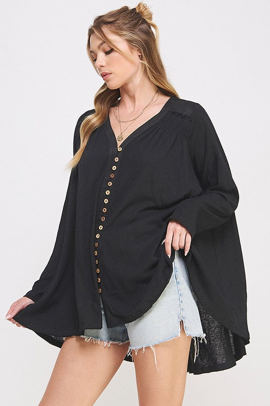 Jade by Jane V-Neck Oversized Tunic