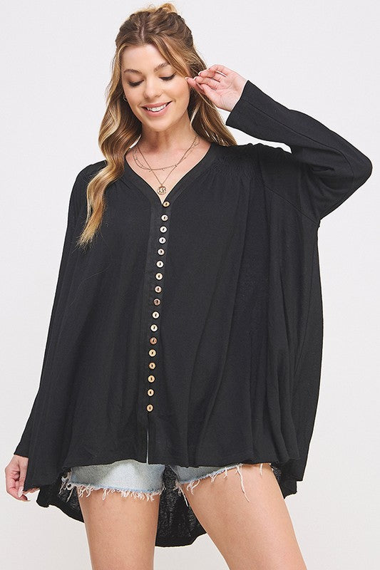 Jade by Jane V-Neck Oversized Tunic