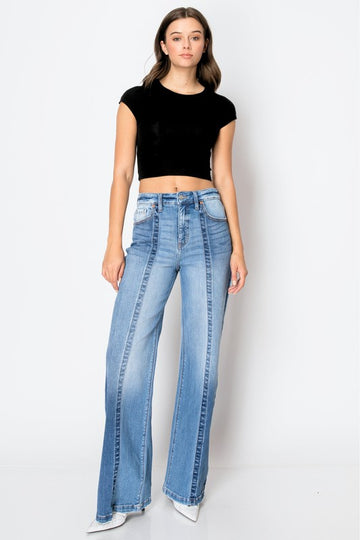 Tummy Control 90's Vintage High Rise Wide Jeans