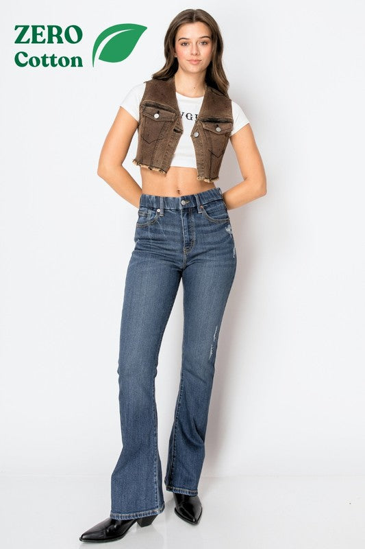 Corset & Eco Fabric High Rise Bootcut Jeans