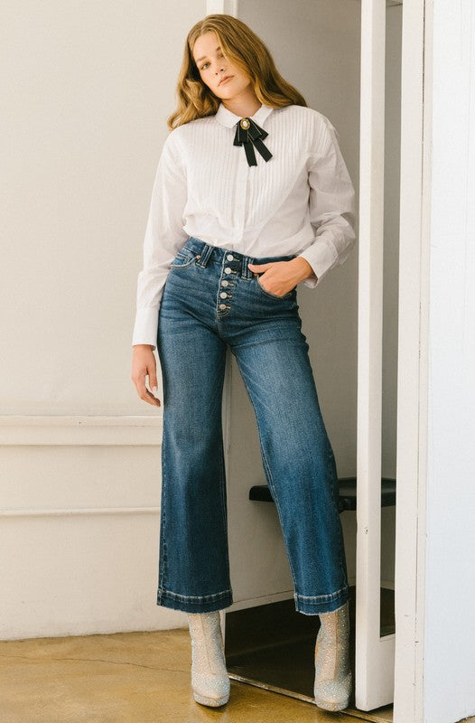 Tummy Control High Rise Modern Wide Jeans