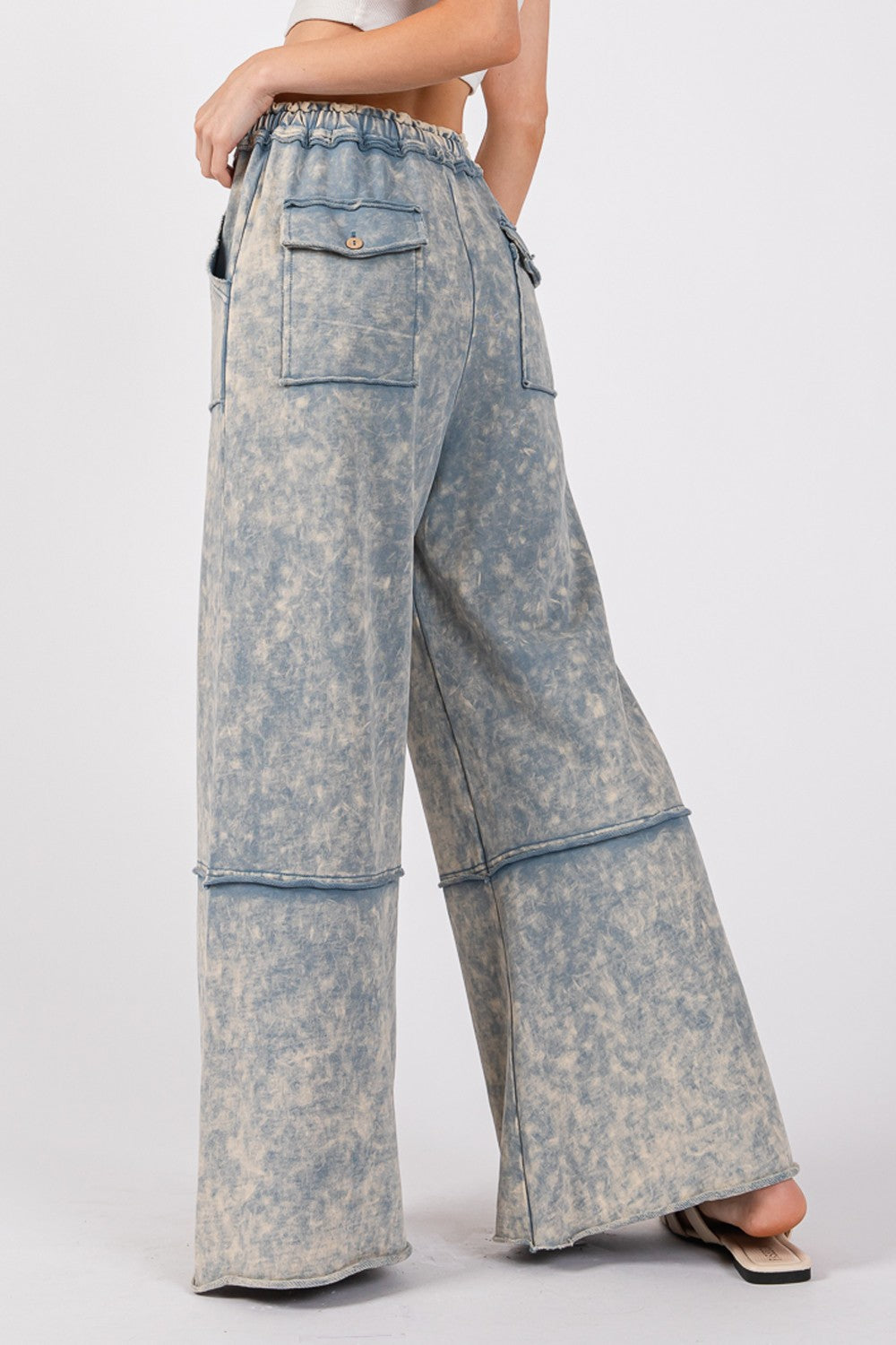 SAGE + FIG Terry Wide Leg Pants