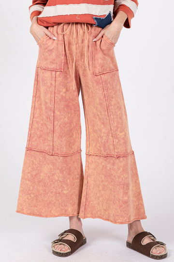 SAGE + FIG Terry Wide Leg Pants