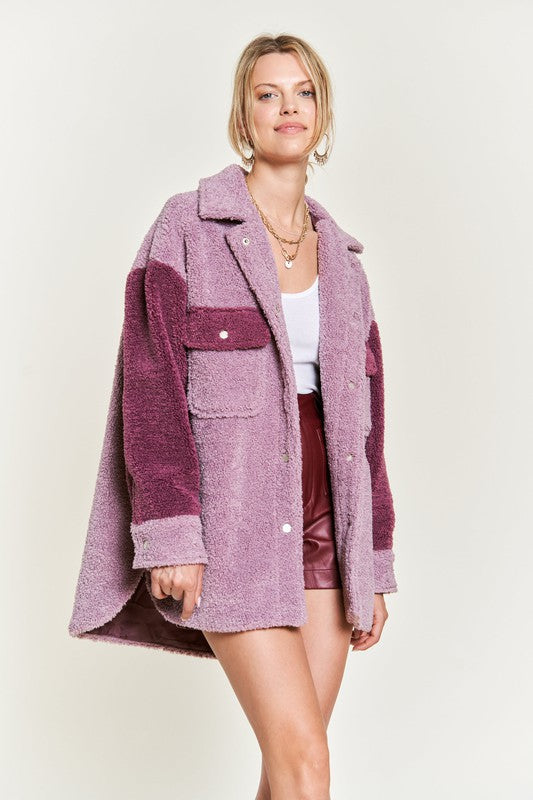 Jade by Jane Colorblock Sherpa Jacket