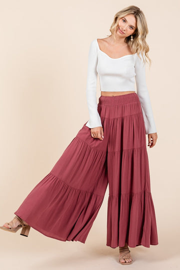 Mittoshop Smocked Wide Leg Pants