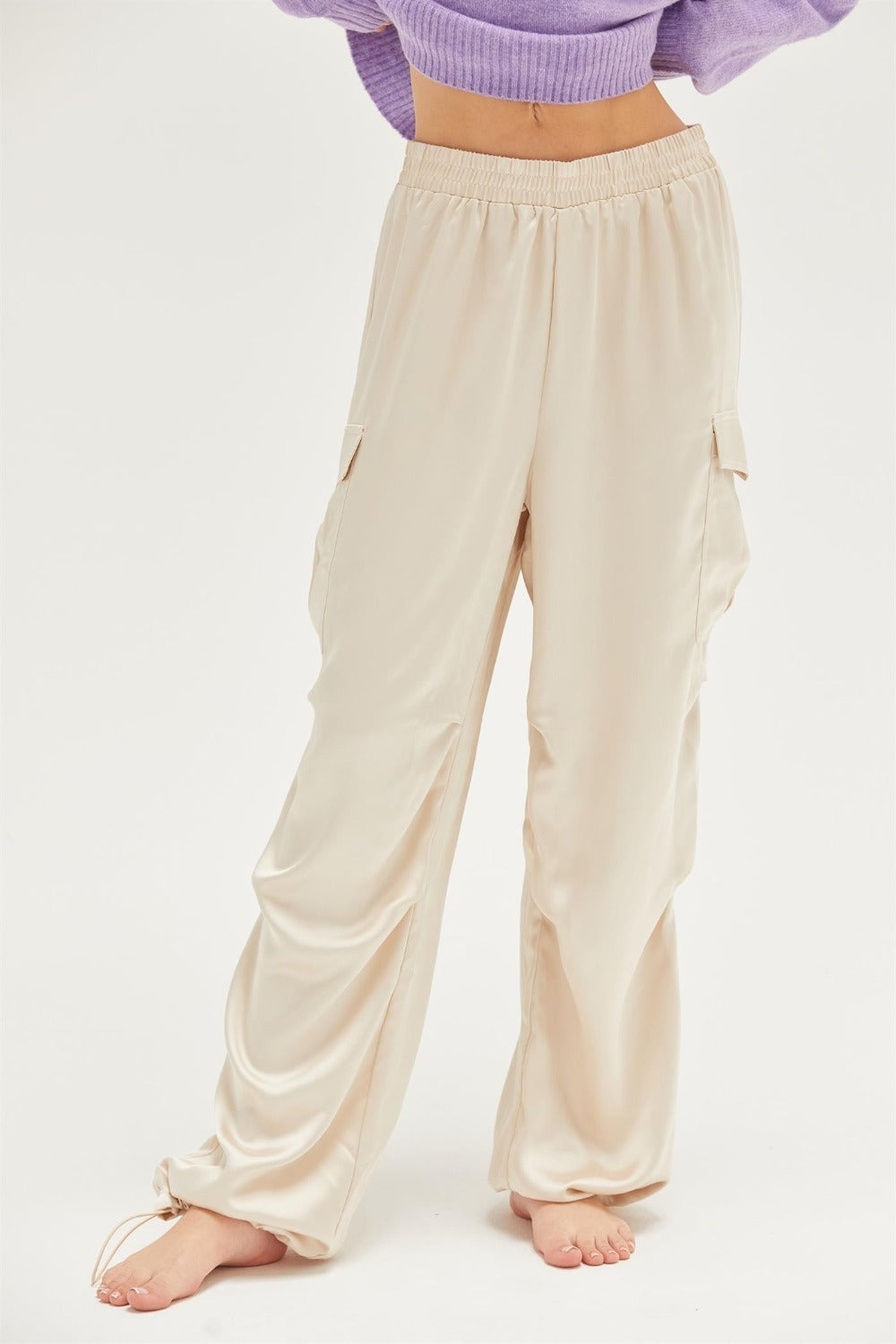 HYFVE Approach Satin Drawstring Cargo Pants