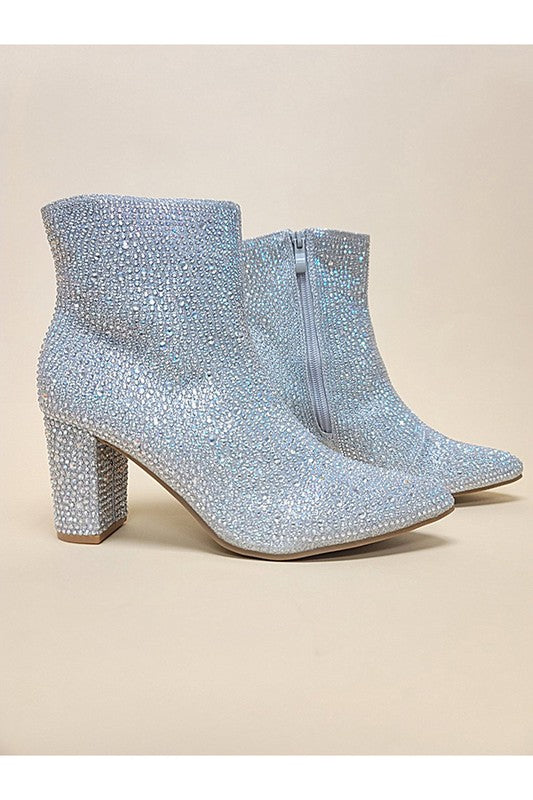 Let's See Style Iceberg Rhinestone Casual Boots