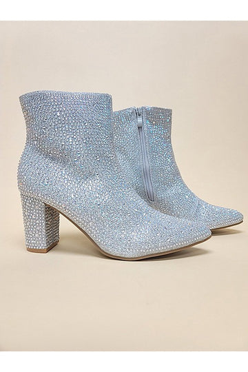 Let's See Style Iceberg Rhinestone Casual Boots