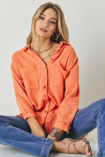 Davi & Dani Button Down Long Sleeve Shirt