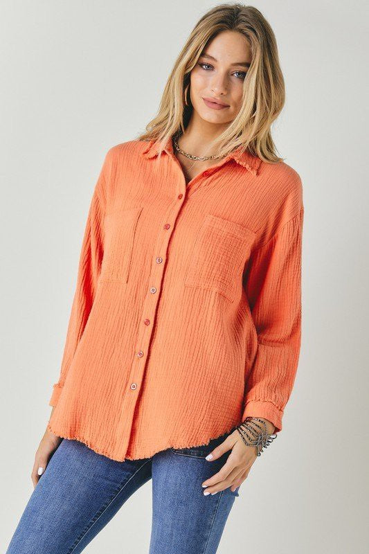 Davi & Dani Button Down Long Sleeve Shirt