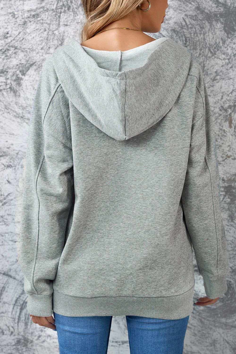 Lace Up Long Sleeve Hoodie