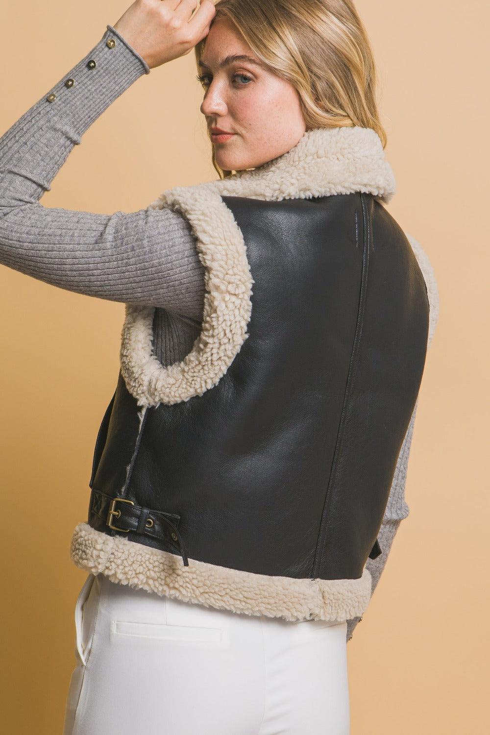 Love Tree Sherpa Vest with Pockets