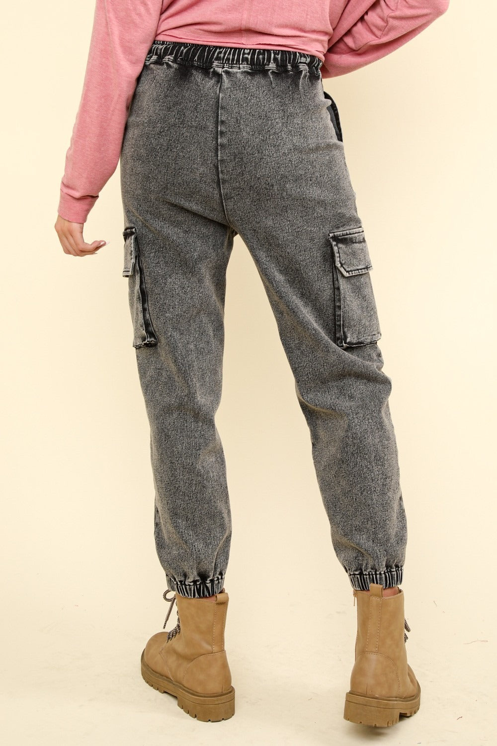 VERY J Drawstring Jogger Cargo Jeans