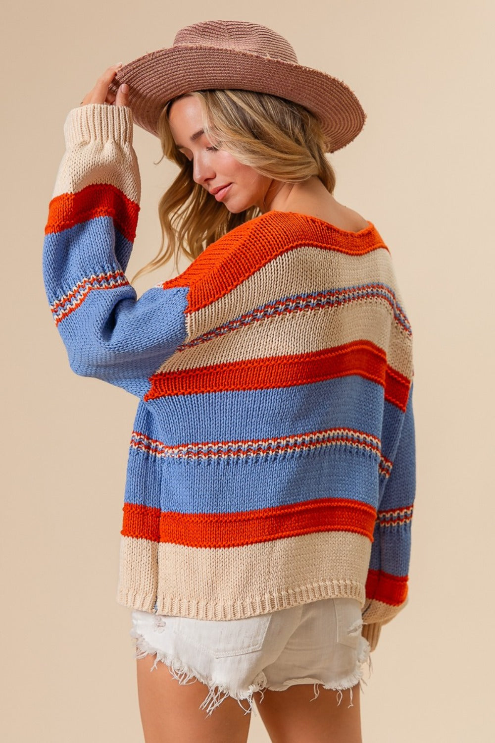 BiBi Multi Color Striped Sweater