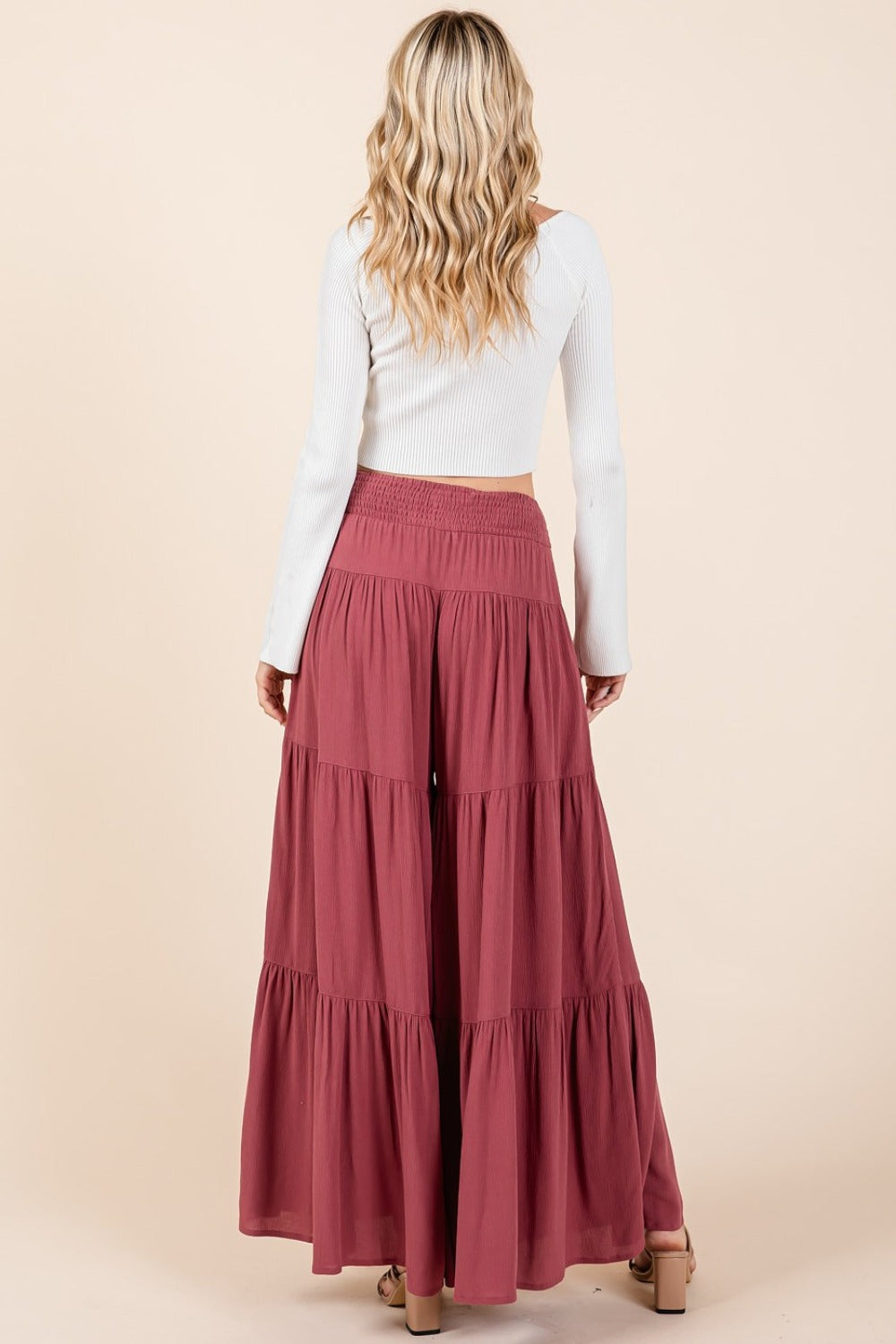 Mittoshop Smocked Wide Leg Pants