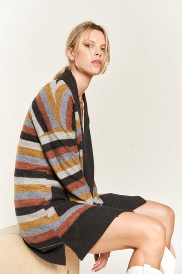 Jade by Jane Multi Color Stripe Cardigan