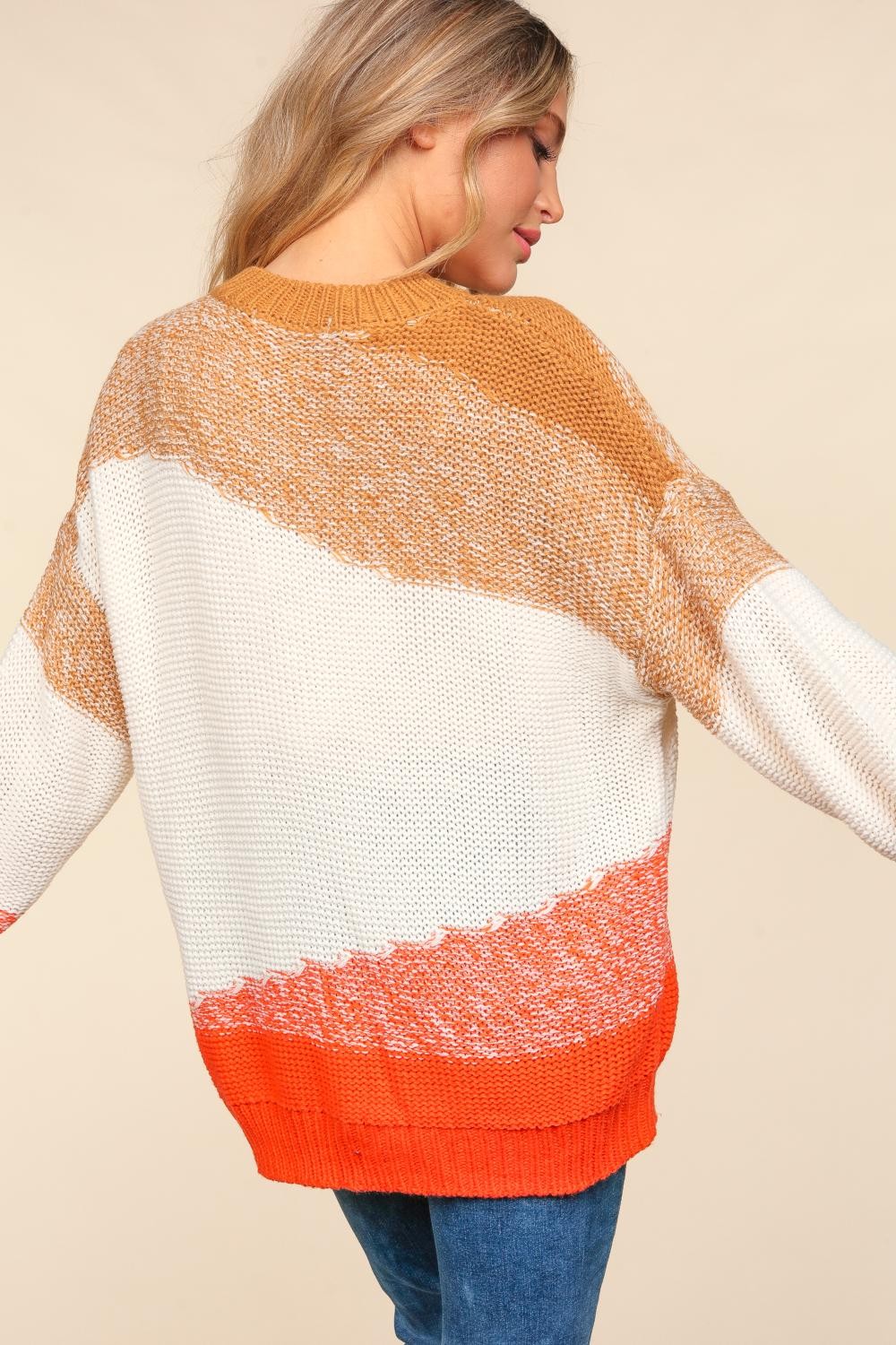 Haptics Color Block Sweater