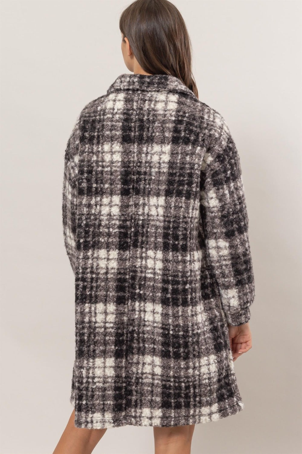 HYFVE Plaid Longline Shacket