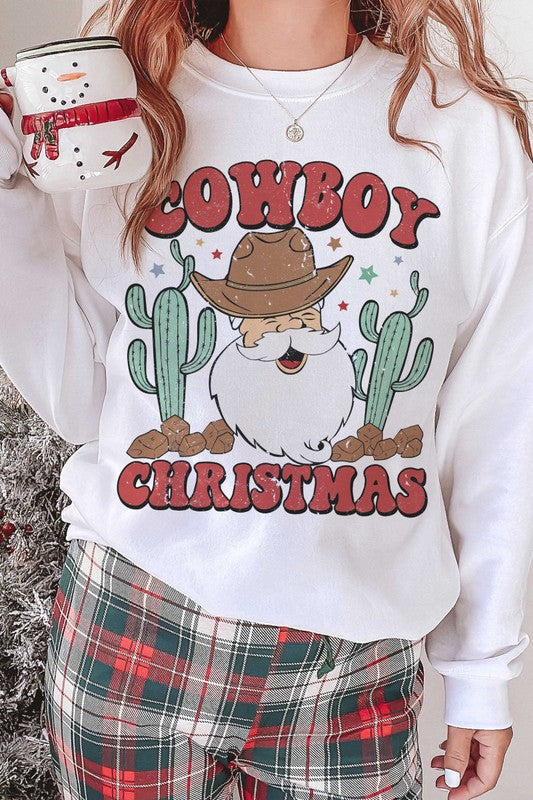 Cowboy Santa Graphic Sweatshirt